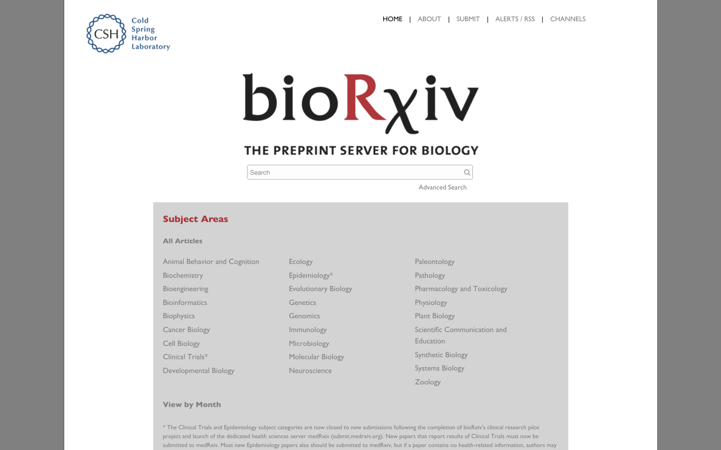 bioRxiv screenshot