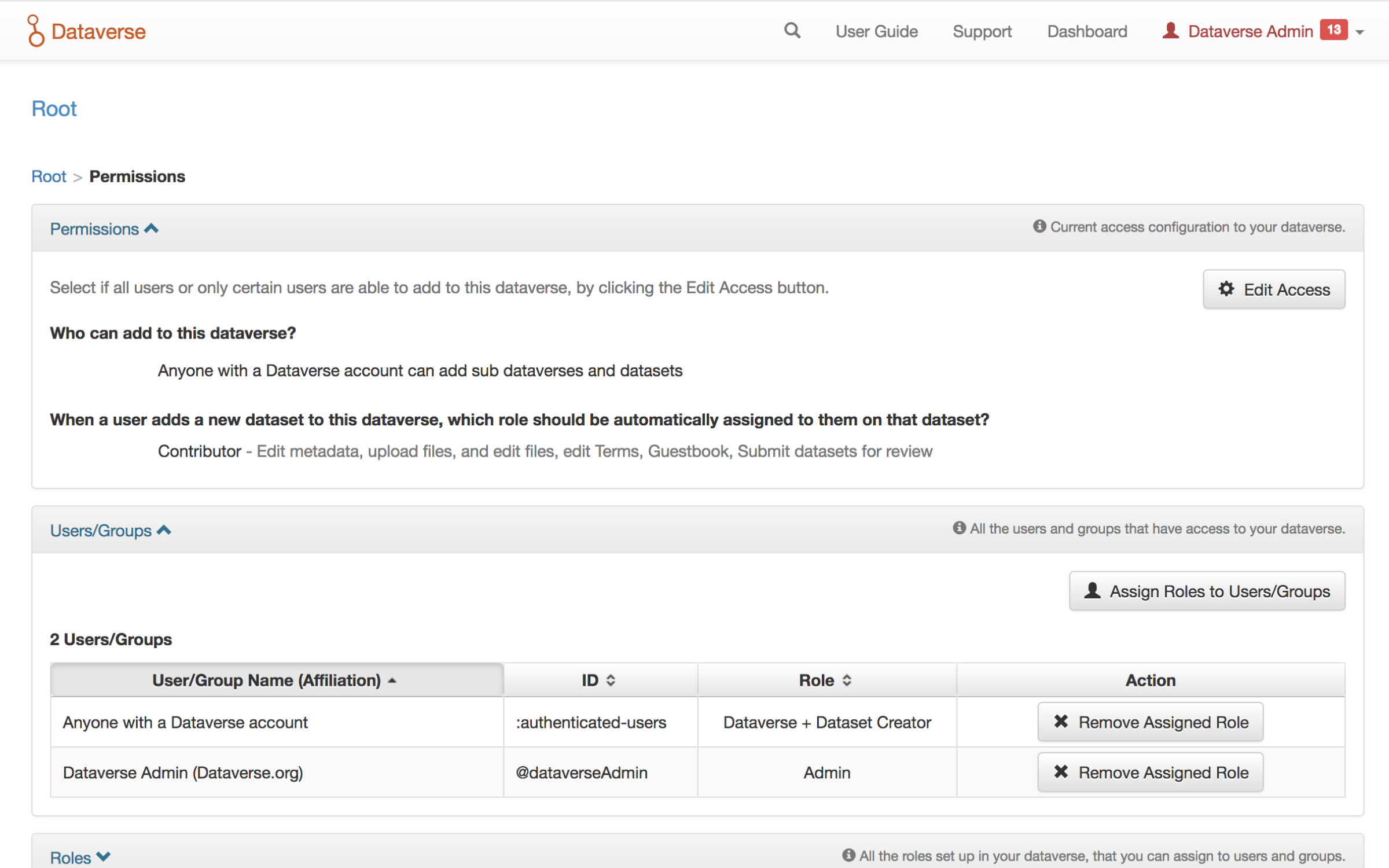 Dataverse screenshot