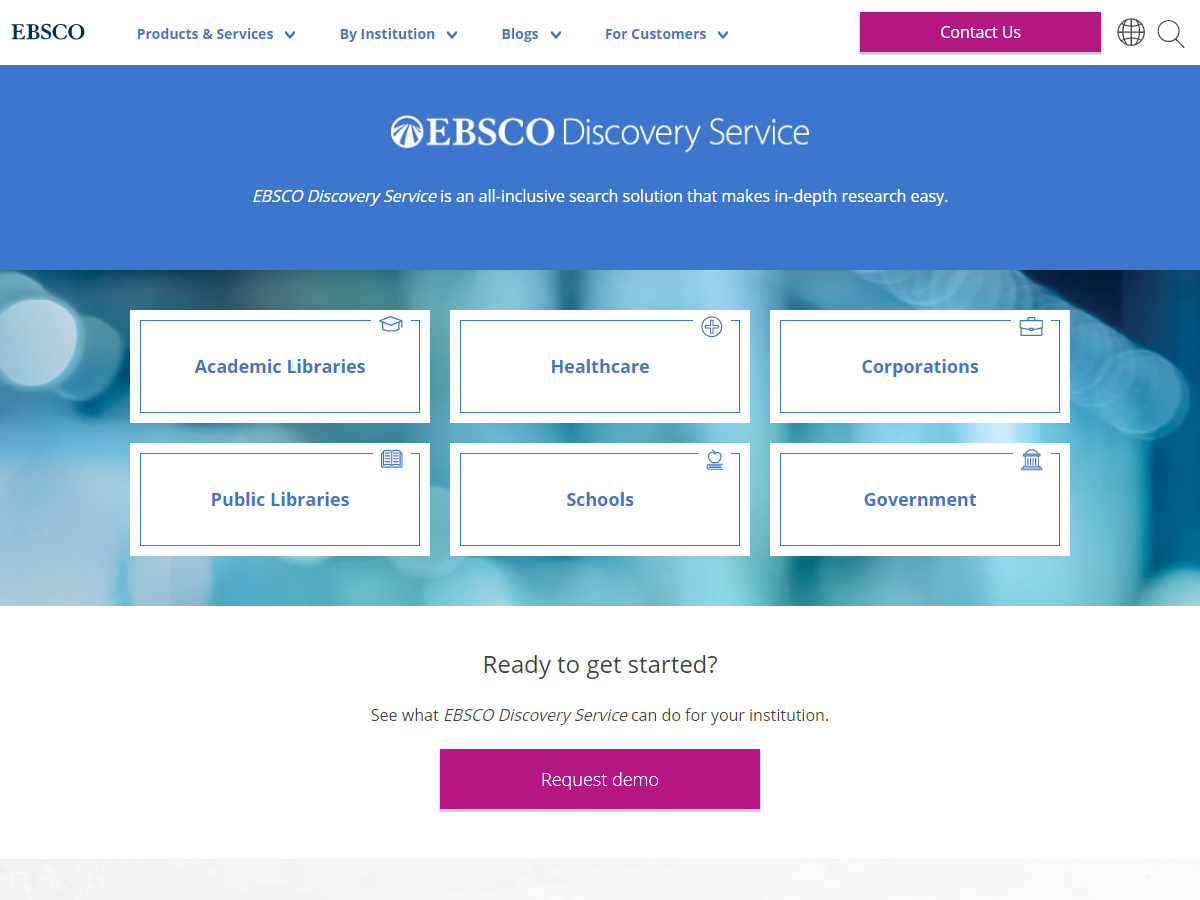 EDS (Ebsco Discovery Service) screenshot
