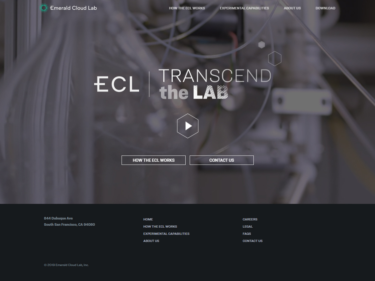 Emerald Cloud Laboratory screenshot