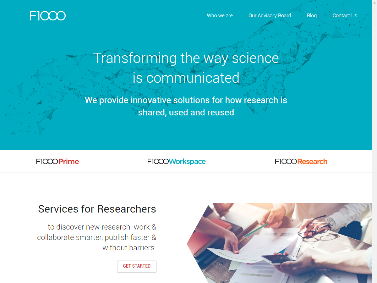 F1000 Workspace screenshot
