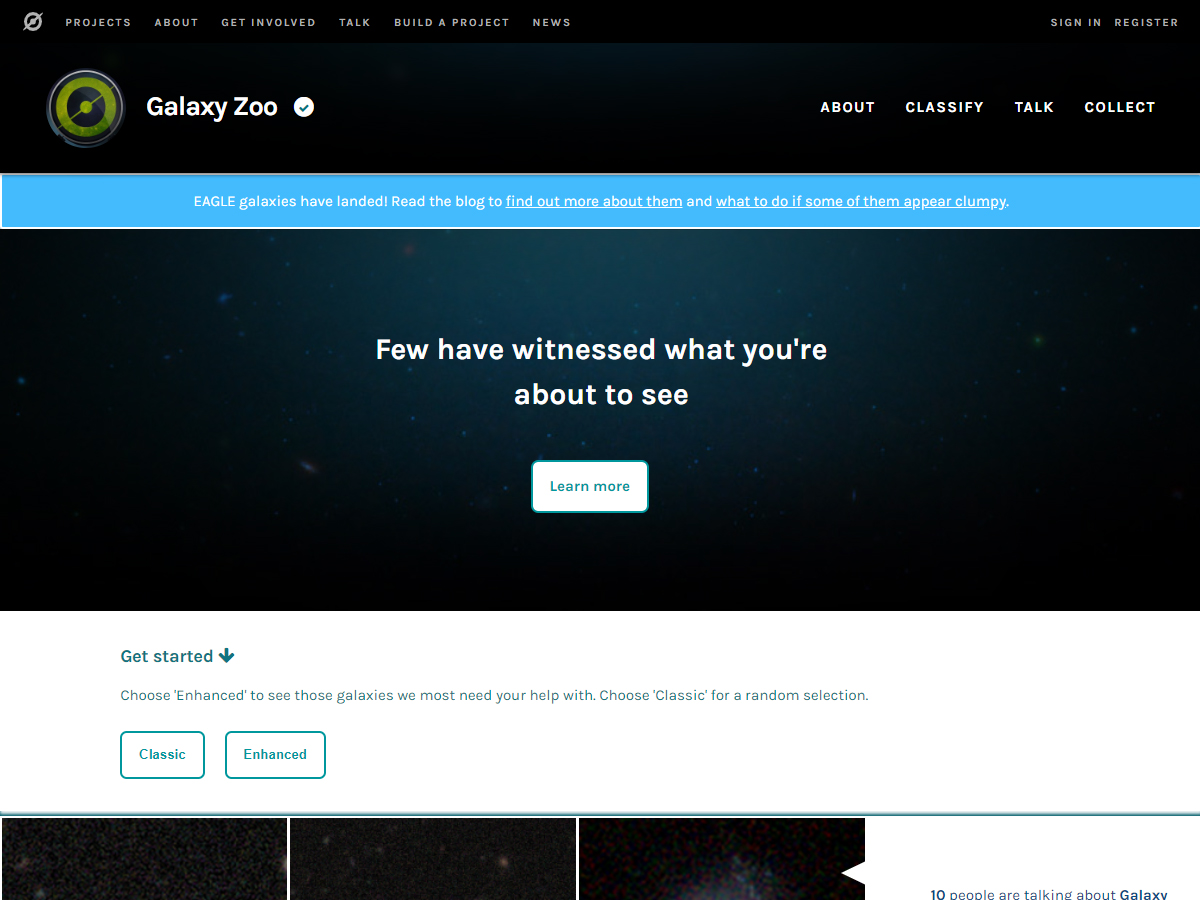 Galaxy Zoo screenshot