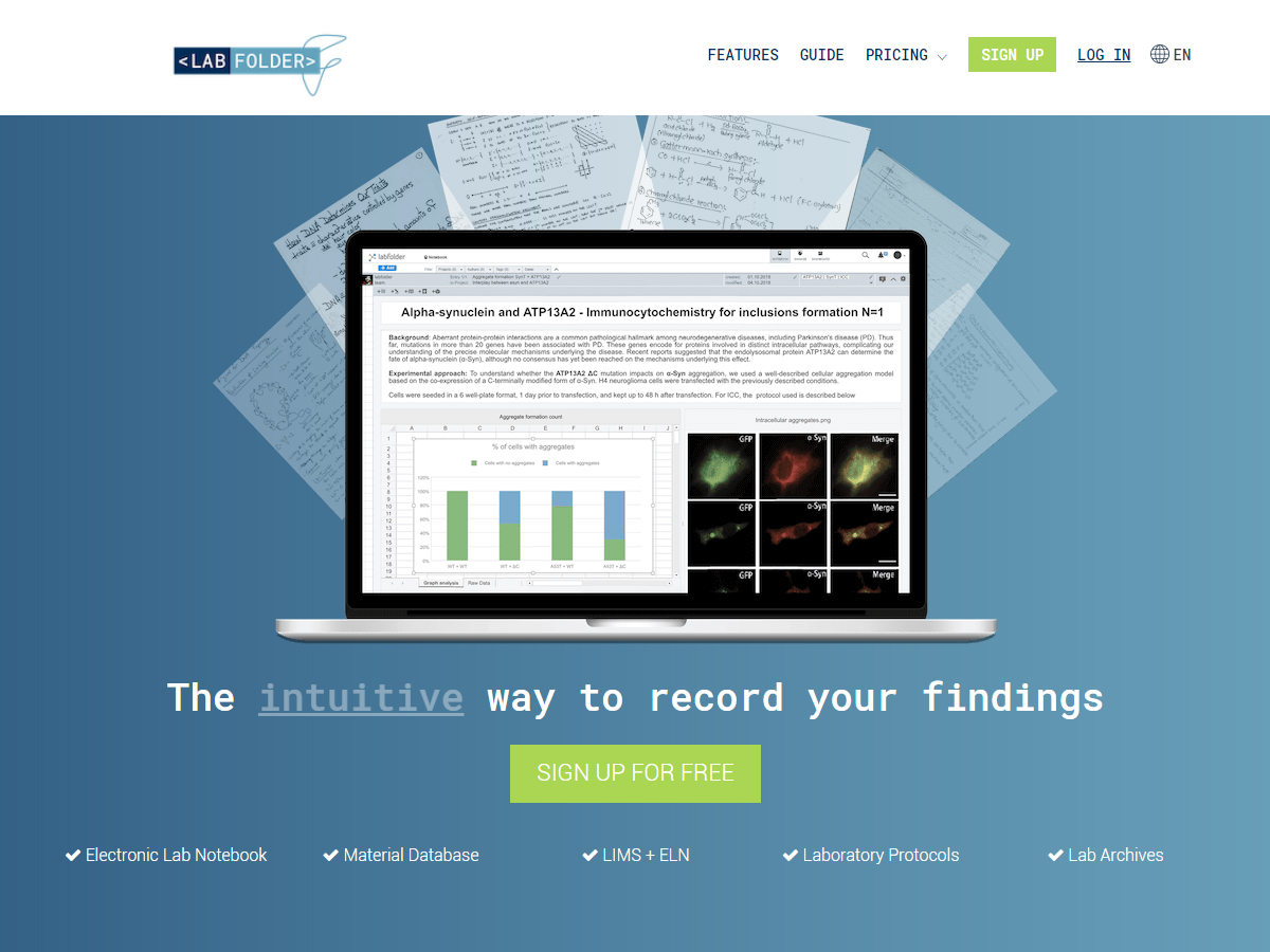 Labfolder screenshot