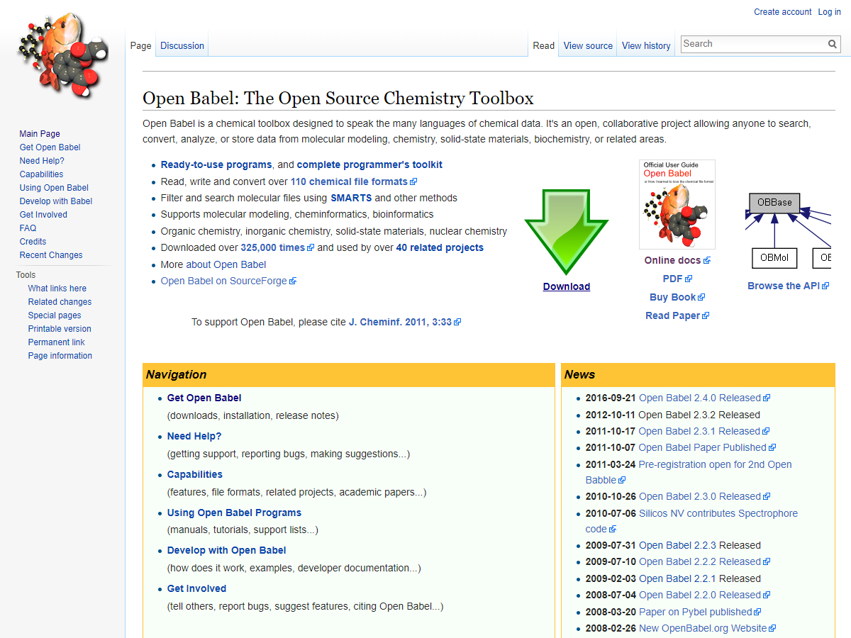 Open Babel screenshot