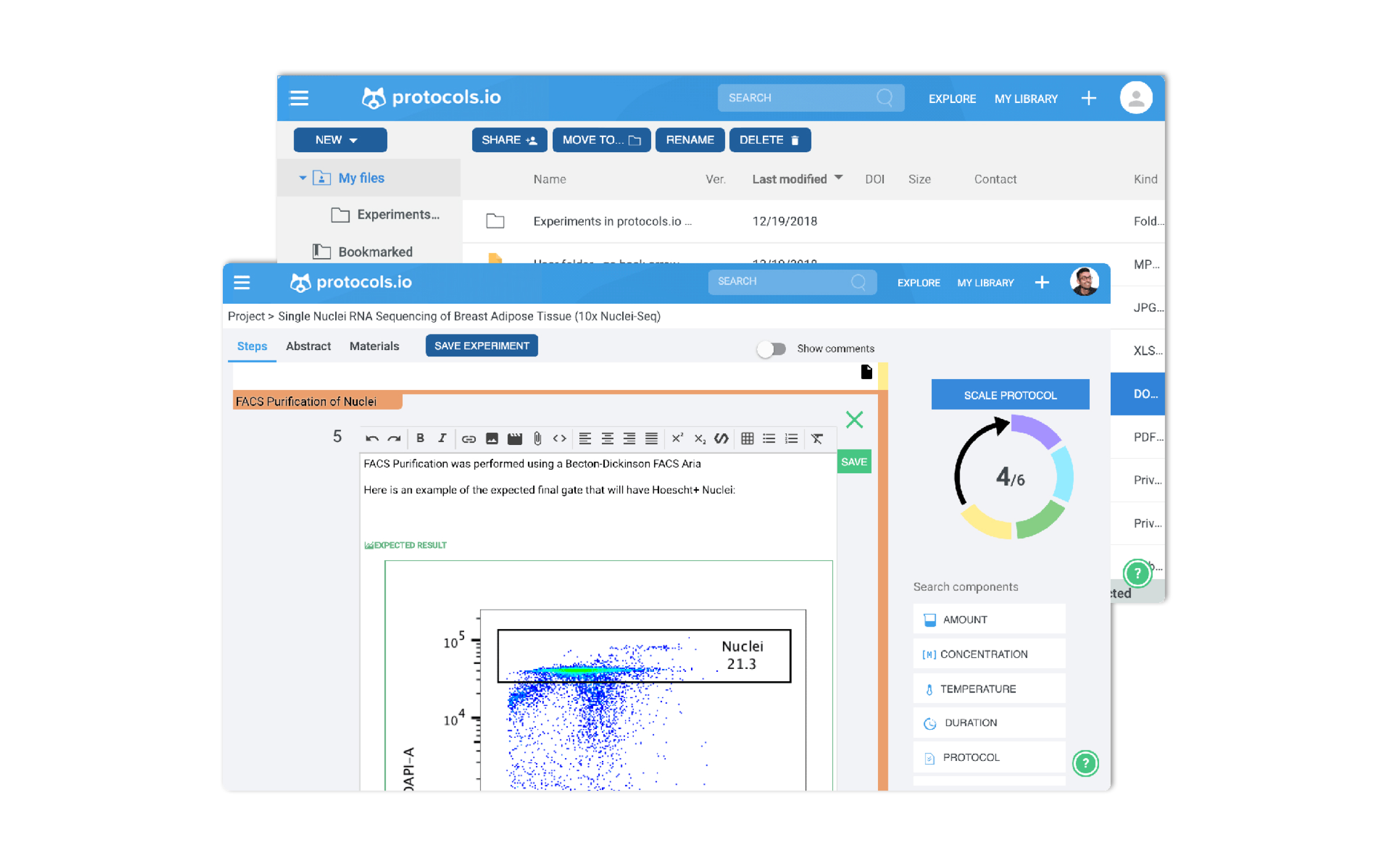 Protocols.io screenshot