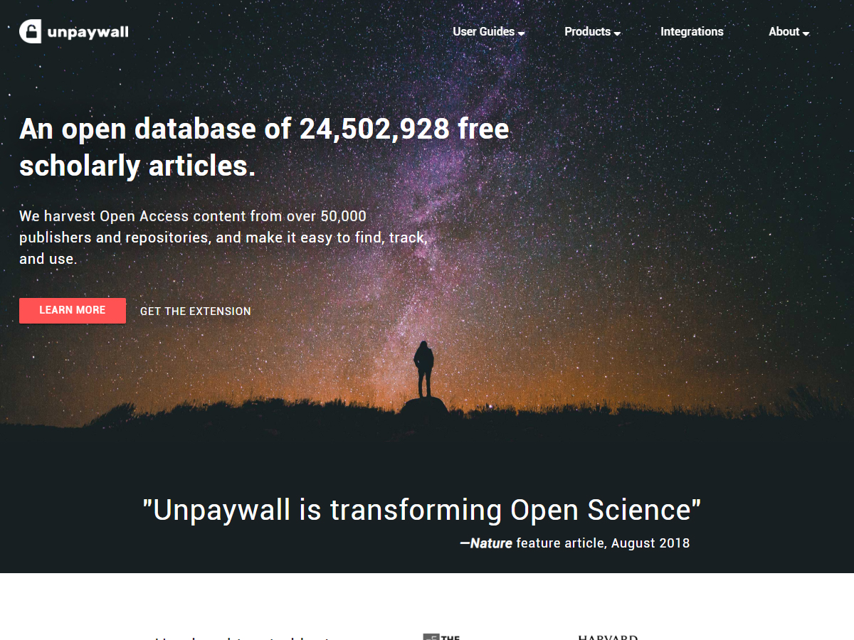 Unpaywall screenshot