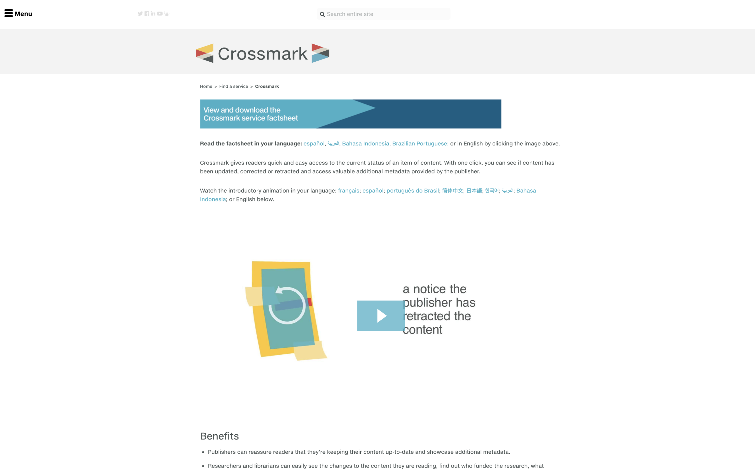 Crossmark screenshot